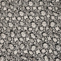 Black White Floral Vine Printed Pure Silk Crepe Fabric Lightweight Soft Draping Dress Material 110 Cms Width India Origin-D28798 Regal Fabrics
