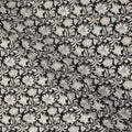 Black White Floral Vine Printed Pure Silk Crepe Fabric Lightweight Soft Draping Dress Material 110 Cms Width India Origin-D28798 Regal Fabrics