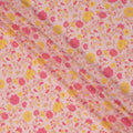 Light Pink Yellow Floral Garden Printed Pure Silk Crepe Fabric Lightweight Soft Draping Dress Material 110 Cms Width India Origin-D28802 Regal Fabrics