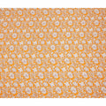 Orange White Floral Vine Printed Pure Silk Crepe Fabric Lightweight Soft Draping Dress Material 110 Cms Width India Origin-D28799 Regal Fabrics