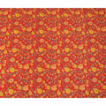Red Yellow Floral Garden Printed Pure Silk Crepe Fabric Lightweight Soft Draping Dress Material 110 Cms Width India Origin-D28805 Regal Fabrics