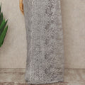 Lavender French Metallic Chantilly Lace Saree