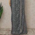 Grey French Chantilly Lace Saree with bead work and sequins