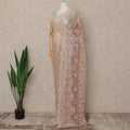Blush Rose Pink French Chantilly Lace Saree