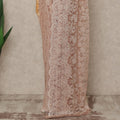 Blush Rose Pink French Chantilly Lace Saree