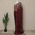 Teal Green French Chantilly Lace Saree