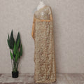 Champagne Gold French Chantilly Lace Saree