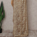 Champagne Gold French Chantilly Lace Saree