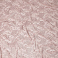 Blush Pink Floral Sheer Designer Synthetic Lace Fabric Elegant Soft Floral Lace Pattern Fabric 110 Cms Width Indonesia Origin-D28530