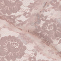 Blush Pink Floral Sheer Designer Synthetic Lace Fabric Elegant Soft Floral Lace Pattern Fabric 110 Cms Width Indonesia Origin-D28530