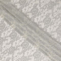 Ivory White Floral Sheer Designer Synthetic Lace Fabric Elegant Soft Floral Lace Pattern Fabric 110 Cms Width Indonesia Origin-D28532