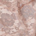 Peach Pink Floral Sheer Designer Synthetic Lace Fabric Elegant Soft Floral Lace Pattern Fabric 110 Cms Width Indonesia Origin-D28533