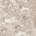 Beige Floral Sheer Designer Synthetic Lace Fabric Elegant Corded Lace Pattern Soft Bridal Lace Material 110 Cms Width Indonesia Origin-D28527