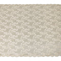 Ivory Cream Floral Corded Pattern Sheer Synthetic Lace Fabric Elegant Designer Lace Fabric 110 Cms Width Indonesia Origin-D28526