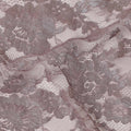 Dusty Rose Floral Sheer Designer Synthetic Lace Fabric Elegant Soft Floral Lace Pattern Fabric 110 Cms Width Indonesia Origin-D28531