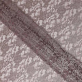 Dusty Rose Floral Sheer Designer Synthetic Lace Fabric Elegant Soft Floral Lace Pattern Fabric 110 Cms Width Indonesia Origin-D28531