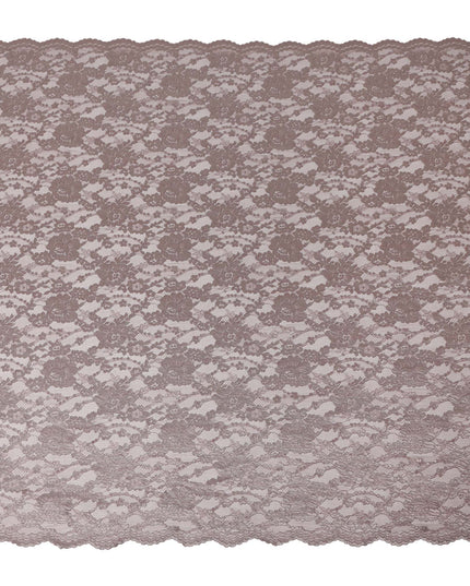 Dusty Rose Floral Sheer Designer Synthetic Lace Fabric Elegant Soft Floral Lace Pattern Fabric 110 Cms Width Indonesia Origin-D28531