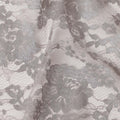 Taupe Grey Floral Sheer Designer Synthetic Lace Fabric Elegant Soft Floral Lace Pattern Fabric 110 Cms Width Indonesia Origin-D28534