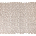 Champagne Beige Floral Scroll Pattern Sheer Synthetic Lace Fabric Elegant Designer Lace Material 110 Cms Width Indonesia Origin-D28528