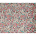 Coral Pink Sketch Floral Print Synthetic Crepe Fabric, 110 Cms Width, Made in India-D28297