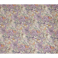 Lavender Multicolor Hand Drawn Floral Sketch Print Synthetic Crepe Fabric, 110 Cms Width, Made in India-D28307
