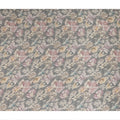 Grey Vintage Floral Botanical Print Synthetic Crepe Fabric, 110 Cms Width, Made in India-D28296