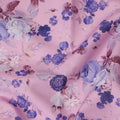Pink Floral Printed Cotton Satin Fabric 110 Cms Width Soft Smooth Lustrous Dress Material India-D27955 Regal Fabrics