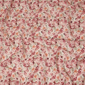 Peach Pink Vintage Floral Print Cotton Satin Fabric, Elegant Rose Blossom Botanical Pattern Smooth Cotton Satin Material for Apparel Sewing Dressmaking, 110 Cms Width, Made In India-D28451 - Regal Fabrics