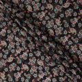 Dark Brown Multicolor Paisley Floral Printed Cotton Satin Fabric 110 Cms Width Smooth Lustrous Dress Material India-D28061