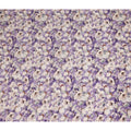 Purple Watercolor Floral Print Cotton Satin Fabric, Elegant Artistic Blossom Botanical Pattern Soft Smooth Cotton Satin Material for Apparel Sewing Dressmaking, 110 Cms Width, Made In India-D28453 - Regal Fabrics