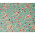 Mint Green Floral Printed Cotton Satin Fabric 110 Cms Width Soft Smooth Lustrous Dress Material India-D27952 Regal Fabrics