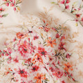 Cream Floral Printed Cotton Lawn Fabric 110 Cms Width Soft Lightweight Breathable Dress Material India-D27946 Regal Fabrics