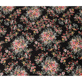 Black Floral Printed Cotton Satin Fabric 110 Cms Width Soft Smooth Lustrous Dress Material India-D27963 Regal Fabrics
