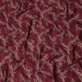 Maroon Paisley Floral Printed Cotton Satin Fabric 110 Cms Width Smooth Lustrous Dressmaking Craft Material India-D28053