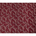Maroon Paisley Floral Printed Cotton Satin Fabric 110 Cms Width Smooth Lustrous Dressmaking Craft Material India-D28053