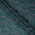 Teal Green Paisley Ornamental Printed Cotton Satin Fabric 110 Cms Width Smooth Lustrous Dressmaking Craft Material India-D28055