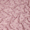 Dusty Pink Rose Floral Printed Cotton Satin Fabric 110 Cms Width Smooth Soft Dress Material India-D28066