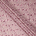 Dusty Pink Rose Floral Printed Cotton Satin Fabric 110 Cms Width Smooth Soft Dress Material India-D28066