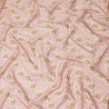 Blush Pink Rose Floral Printed Cotton Satin Fabric 110 Cms Width Smooth Soft Dress Material India-D28067