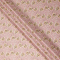 Blush Pink Rose Floral Printed Cotton Satin Fabric 110 Cms Width Smooth Soft Dress Material India-D28067