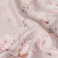 Blush Pink Watercolor Floral Print Cotton Satin Fabric, Elegant Soft Botanical Blossom Pattern Smooth Cotton Satin Material for Apparel Sewing Dressmaking, 110 Cms Width, Made In India-D28454 - Regal Fabrics