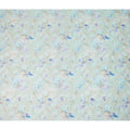 Mint Green Blue Watercolor Floral Print Cotton Satin Fabric, Soft Elegant Botanical Blossom Pattern Smooth Cotton Satin Material for Apparel Sewing Dressmaking, 110 Cms Width, Made In India-D28450 - Regal Fabrics
