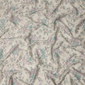 Beige Floral Printed Cotton Satin Fabric 110 Cms Width Soft Smooth Lustrous Dress Material India-D27960 Regal Fabrics