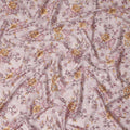 Light Pink Floral Printed Cotton Satin Fabric 110 Cms Width Soft Smooth Lustrous Dress Material India-D27950 Regal Fabrics