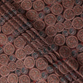 Rust Maroon Paisley Coin Printed Cotton Satin Fabric 110 Cms Width Smooth Soft Dress Material India-D28079