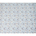 Light Blue Floral Printed Cotton Satin Fabric 110 Cms Width Soft Smooth Lustrous Dress Material India-D27947 Regal Fabrics