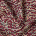 Maroon Paisley Printed Cotton Satin Fabric 110 Cms Width Soft Smooth Lustrous Dress Material India-D27948 Regal Fabrics