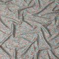 Aqua Paisley Printed Cotton Satin Fabric 110 Cms Width Soft Smooth Lustrous Dress Material India-D27951 Regal Fabrics