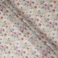 Cream Pastel Floral Blossom Printed Cotton Voile Fabric 150 Cms Width Lightweight Soft Dressmaking Craft Material India-D28051