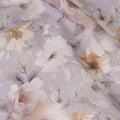 Lilac Pastel Floral Blossom Printed Cotton Voile Fabric 150 Cms Width Lightweight Soft Dressmaking Craft Material India-D28050